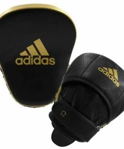 BOXING / MUAY THAI / MMA Adidas Adistar Pro Speed Leather Focus Pads - Black / Gold