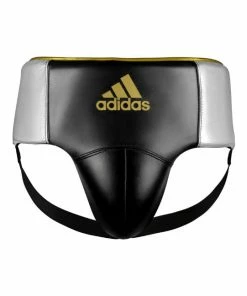 Adidas Adi Star Pro Groin Guard Metallic Black/Silver BOXING / MUAY THAI / MMA
