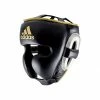 Adidas Adistar Pro Leather Head Guard Metallic Black/Silver 1 Adidas Adistar Pro Leather Head Guard Metallic Black/Silver