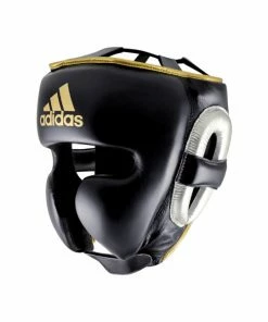 Adidas Adistar Pro Leather Head Guard Metallic Black/Silver