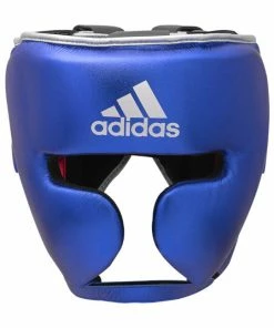 Adidas Adistar Pro Leather Head Guard Metallic Blue/Silver