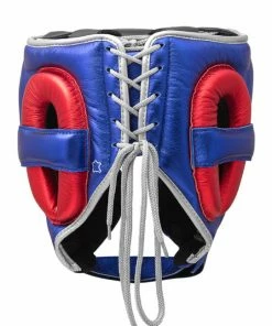 Adidas Adistar Pro Leather Head Guard Metallic Blue/Silver