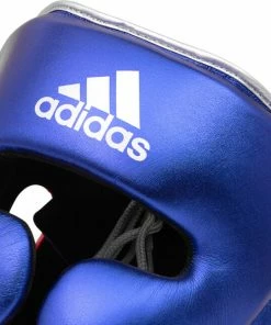 Adidas Adistar Pro Leather Head Guard Metallic Blue/Silver