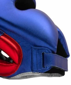 Adidas Adistar Pro Leather Head Guard Metallic Blue/Silver