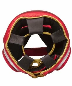 BOXING / MUAY THAI / MMA Adidas Adistar Pro Leather Head Guard Metallic Red/Gold