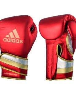 Adidas Adispeed Speed Pro Boxing Gloves W/ Strap - Metallic Red BOXING / MUAY THAI / MMA
