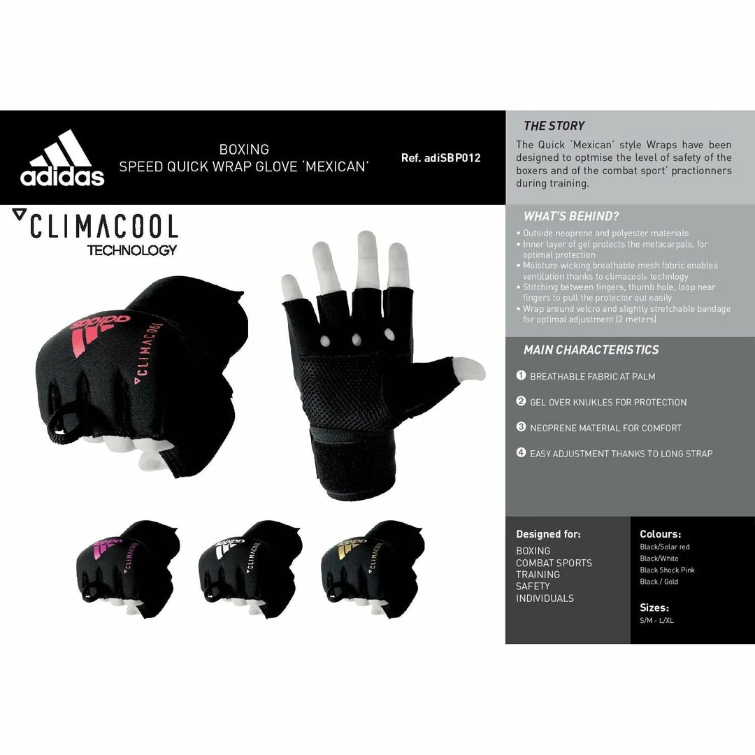 Adidas Speed Quick Wrap Gloves - Black 5 Adidas Speed Quick Wrap Gloves - Black