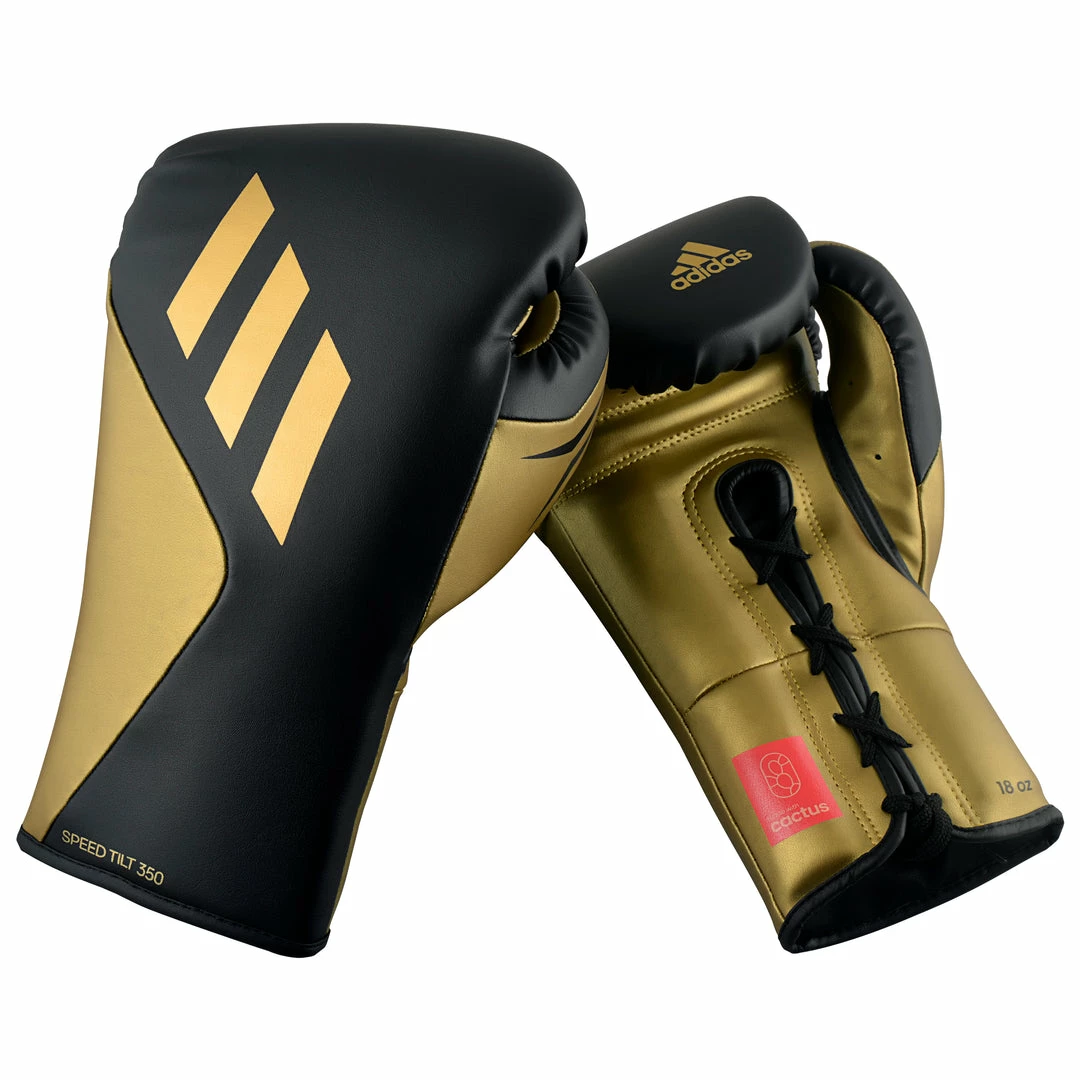 Adidas Speed TILT 350 Pro Training Boxing Gloves Cactus Leather Lace-Up Black/Gold BOXING / MUAY THAI / MMA 4 Adidas Speed TILT 350 Pro Training Boxing Gloves Cactus Leather Lace-Up Black/Gold BOXING / MUAY THAI / MMA