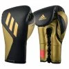 Adidas Speed TILT 350 Pro Training Boxing Gloves Cactus Leather Lace-Up Black/Gold BOXING / MUAY THAI / MMA