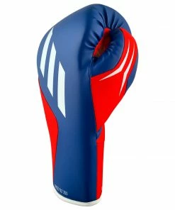Adidas Speed TILT 350 Pro Training Boxing Gloves Cactus Leather Lace-Up Blue/Red BOXING / MUAY THAI / MMA