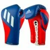 Adidas Speed TILT 350 Pro Training Boxing Gloves Cactus Leather Lace-Up Blue/Red BOXING / MUAY THAI / MMA