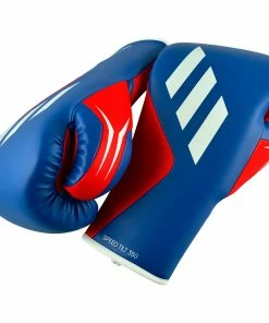 Adidas Speed TILT 350 Pro Training Boxing Gloves Cactus Leather Lace-Up Blue/Red BOXING / MUAY THAI / MMA
