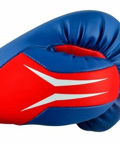 Adidas Speed TILT 350 Pro Training Boxing Gloves Cactus Leather Lace-Up Blue/Red BOXING / MUAY THAI / MMA