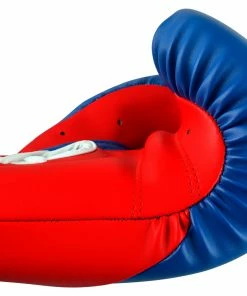 Adidas Speed TILT 350 Pro Training Boxing Gloves Cactus Leather Lace-Up Blue/Red BOXING / MUAY THAI / MMA