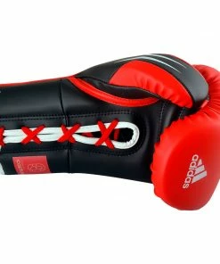 Adidas Speed TILT 350 Pro Training Boxing Gloves Cactus Leather Lace-Up Red/Black BOXING / MUAY THAI / MMA