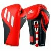 Adidas Speed TILT 350 Pro Training Boxing Gloves Cactus Leather Lace-Up Red/Black BOXING / MUAY THAI / MMA