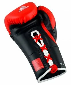 Adidas Speed TILT 350 Pro Training Boxing Gloves Cactus Leather Lace-Up Red/Black BOXING / MUAY THAI / MMA