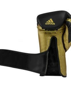 Adidas Speed TILT 350 Pro Training Boxing Gloves Cactus Leather Strap Black/Gold 24 Adidas Speed TILT 350 Pro Training Boxing Gloves Cactus Leather Strap Black/Gold