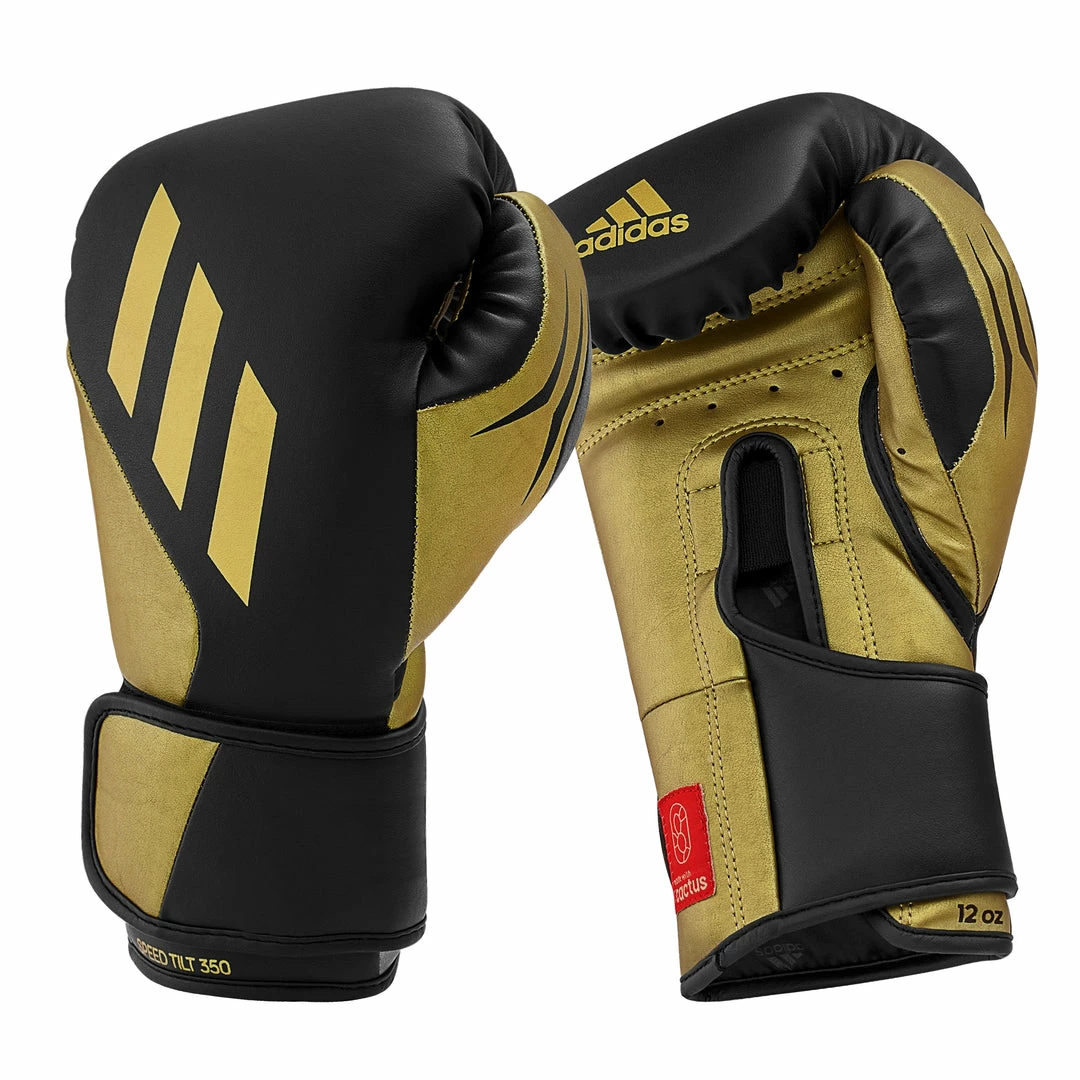 Adidas Speed TILT 350 Pro Training Boxing Gloves Cactus Leather Strap Black/Gold 4 Adidas Speed TILT 350 Pro Training Boxing Gloves Cactus Leather Strap Black/Gold