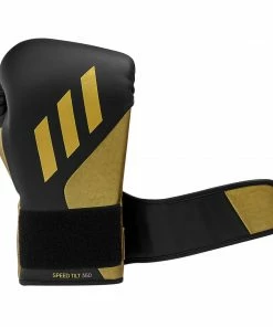 Adidas Speed TILT 350 Pro Training Boxing Gloves Cactus Leather Strap Black/Gold 32 Adidas Speed TILT 350 Pro Training Boxing Gloves Cactus Leather Strap Black/Gold