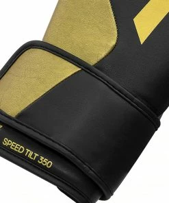 Adidas Speed TILT 350 Pro Training Boxing Gloves Cactus Leather Strap Black/Gold 34 Adidas Speed TILT 350 Pro Training Boxing Gloves Cactus Leather Strap Black/Gold