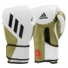 Adidas Speed TILT 350 Pro Training Boxing Gloves Cactus Leather Strap White/Gold 2 Adidas Speed TILT 350 Pro Training Boxing Gloves Cactus Leather Strap White/Gold