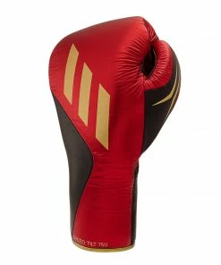 Adidas Speed TILT 750 Pro Lace-up Boxing Gloves Leather Red/Black/Gold