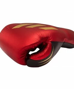 Adidas Speed TILT 750 Pro Lace-up Boxing Gloves Leather Red/Black/Gold