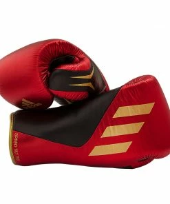 Adidas Speed TILT 750 Pro Lace-up Boxing Gloves Leather Red/Black/Gold