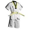 Adidas Kids Summer Taekwondo Dobok Uniform Gi Multi Coloured V Neck