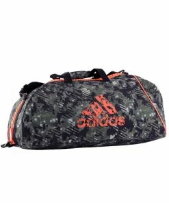 Adidas Large Combat 053 Gear Gym Sports Bag Camo & Orange Shoulder Strap BOXING / MUAY THAI / MMA