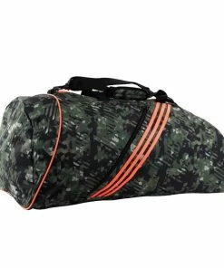 Adidas Medium Combat 053 Gear Gym Sports Bag Camo & Orange Shoulder Strap BOXING / MUAY THAI / MMA