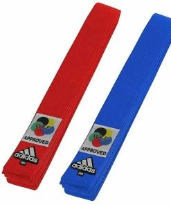 Adidas WKF Approved Blue/Red Belt Karate 100% Cotton 9 Row Stitching MARTIAL ARTS