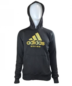 BOXING / MUAY THAI / MMA Adidas Badge Of Sport Boxing Hoody Black & Gold 9 BOXING / MUAY THAI / MMA Adidas Badge Of Sport Boxing Hoody Black & Gold