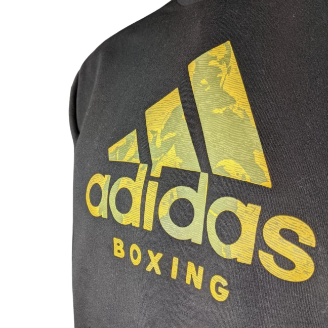 BOXING / MUAY THAI / MMA Adidas Badge Of Sport Boxing Hoody Black & Gold 4 BOXING / MUAY THAI / MMA Adidas Badge Of Sport Boxing Hoody Black & Gold