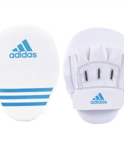 Adidas Short Curved Focus Mitts Boxing Punch Pads Blue White