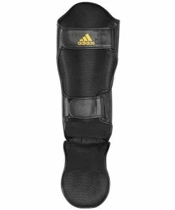 Adidas Super Pro Shin/Instep Guard Black/Yellow Boxing Thai MMA
