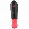 Adidas Super Pro Shin/Instep Guard Black/Shock Red Boxing Thai MMA BOXING / MUAY THAI / MMA