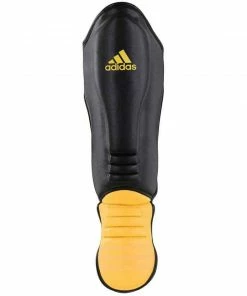 Adidas Super Pro Shin/Instep Guard Black/Yellow Boxing Thai MMA