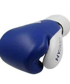 Adidas Hybrid 200 Blue/White Genuine Leather Boxing Gloves