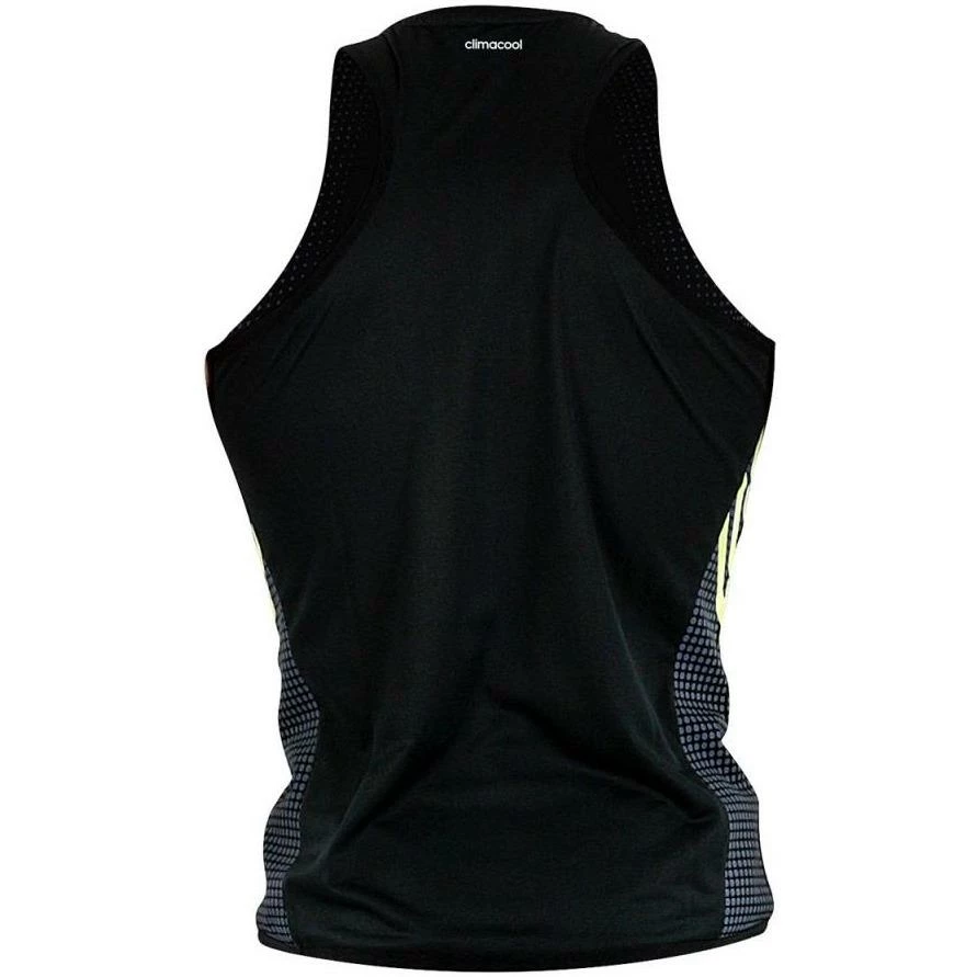 FUNCTIONAL FITNESS Adidas Mens Pro Tank Black/Yellow Climacool Back Mesh Ventilation ADISPT01 4 FUNCTIONAL FITNESS Adidas Mens Pro Tank Black/Yellow Climacool Back Mesh Ventilation ADISPT01