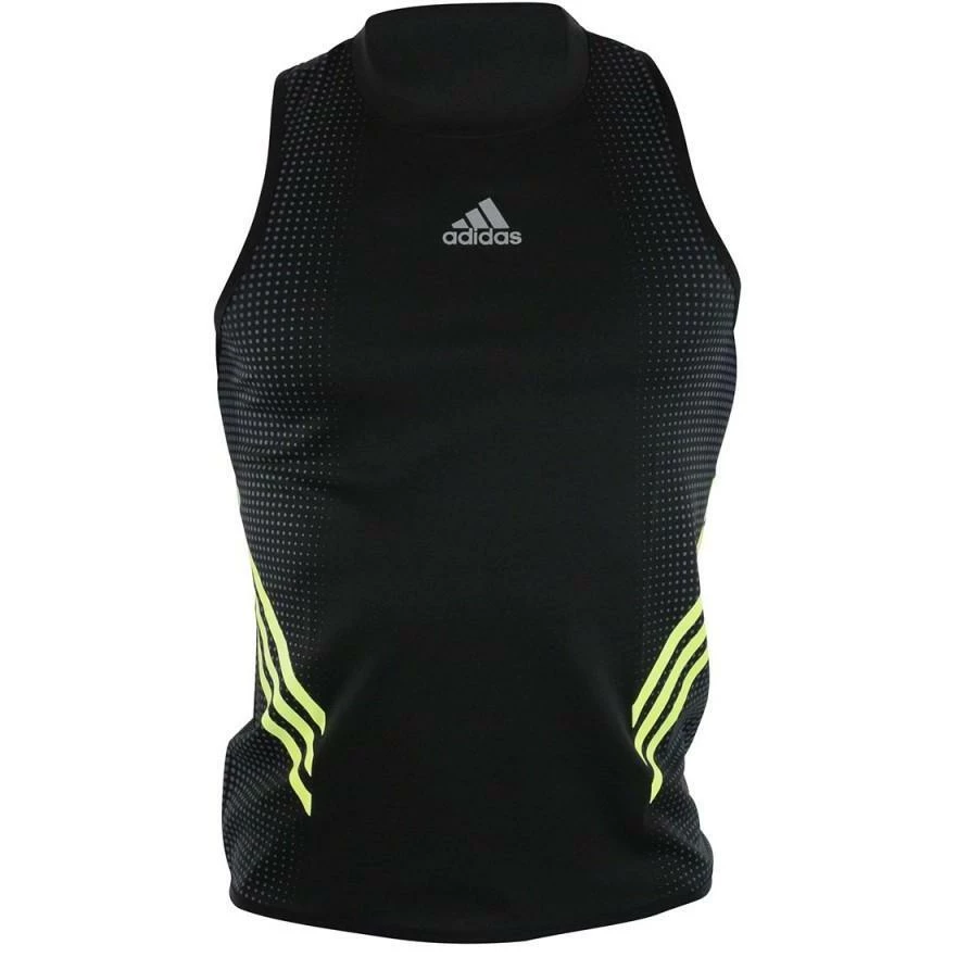 FUNCTIONAL FITNESS Adidas Mens Pro Tank Black/Yellow Climacool Back Mesh Ventilation ADISPT01 3 FUNCTIONAL FITNESS Adidas Mens Pro Tank Black/Yellow Climacool Back Mesh Ventilation ADISPT01
