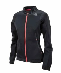 Adidas Womens Signature Jacket Fleece Lined Zipper Kangaroo Pockets ADISWSJ01