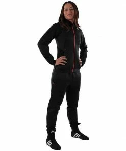 Adidas Womens Signature Jacket Fleece Lined Zipper Kangaroo Pockets ADISWSJ01