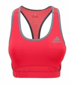 Adidas Womens Train Brast Sports Bra Climacool Mesh Shock Red/Black ADISWTB01