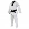 MARTIAL ARTS Adidas Taekwondo Contest Gi Uniform Dobok White & Black V Neck WT Approved