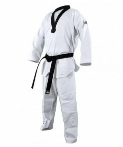 MARTIAL ARTS Adidas Taekwondo ADI-Fighter Senior Gi Uniform Dobok WT Approved No Stripes