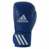 BOXING / MUAY THAI / MMA Adidas WAKO Approved Kickboxing Competition Gloves 10oz Blue/Red Leather