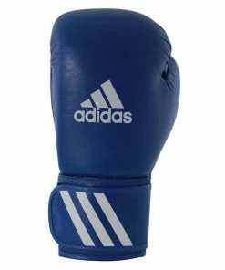 BOXING / MUAY THAI / MMA Adidas WAKO Approved Kickboxing Competition Gloves 10oz Blue/Red Leather