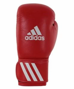 BOXING / MUAY THAI / MMA Adidas WAKO Approved Kickboxing Competition Gloves 10oz Blue/Red Leather